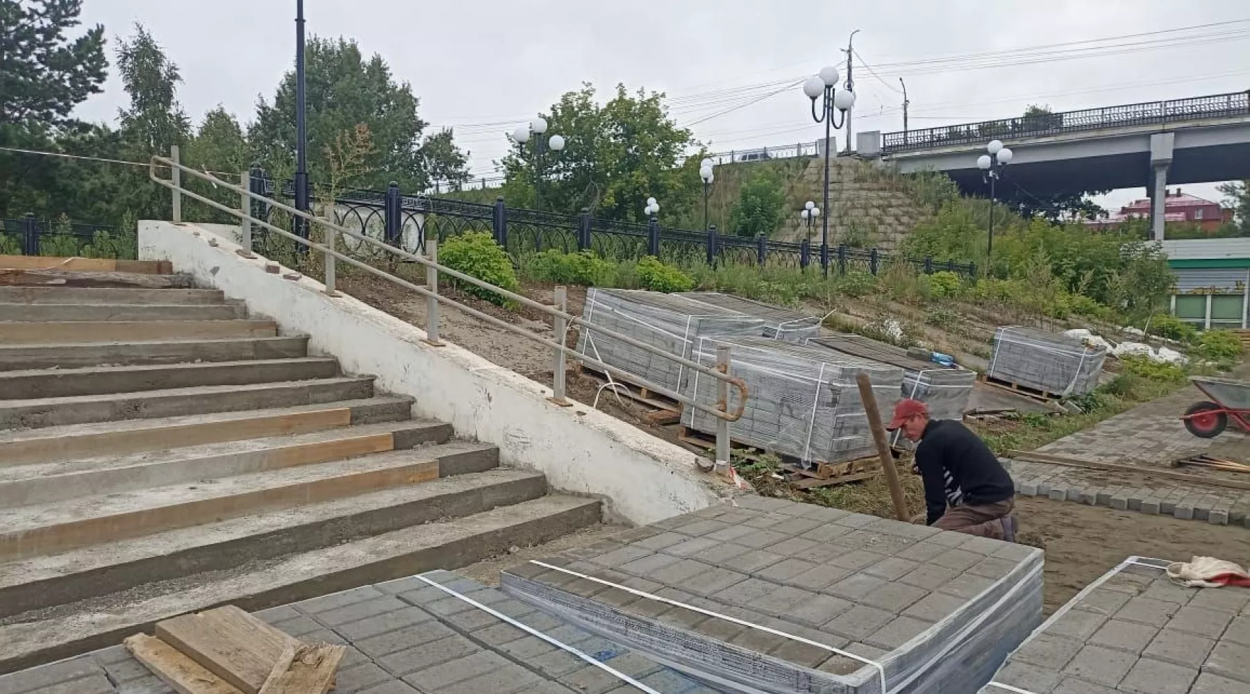 Благоустройство парка Победы в Бийске 