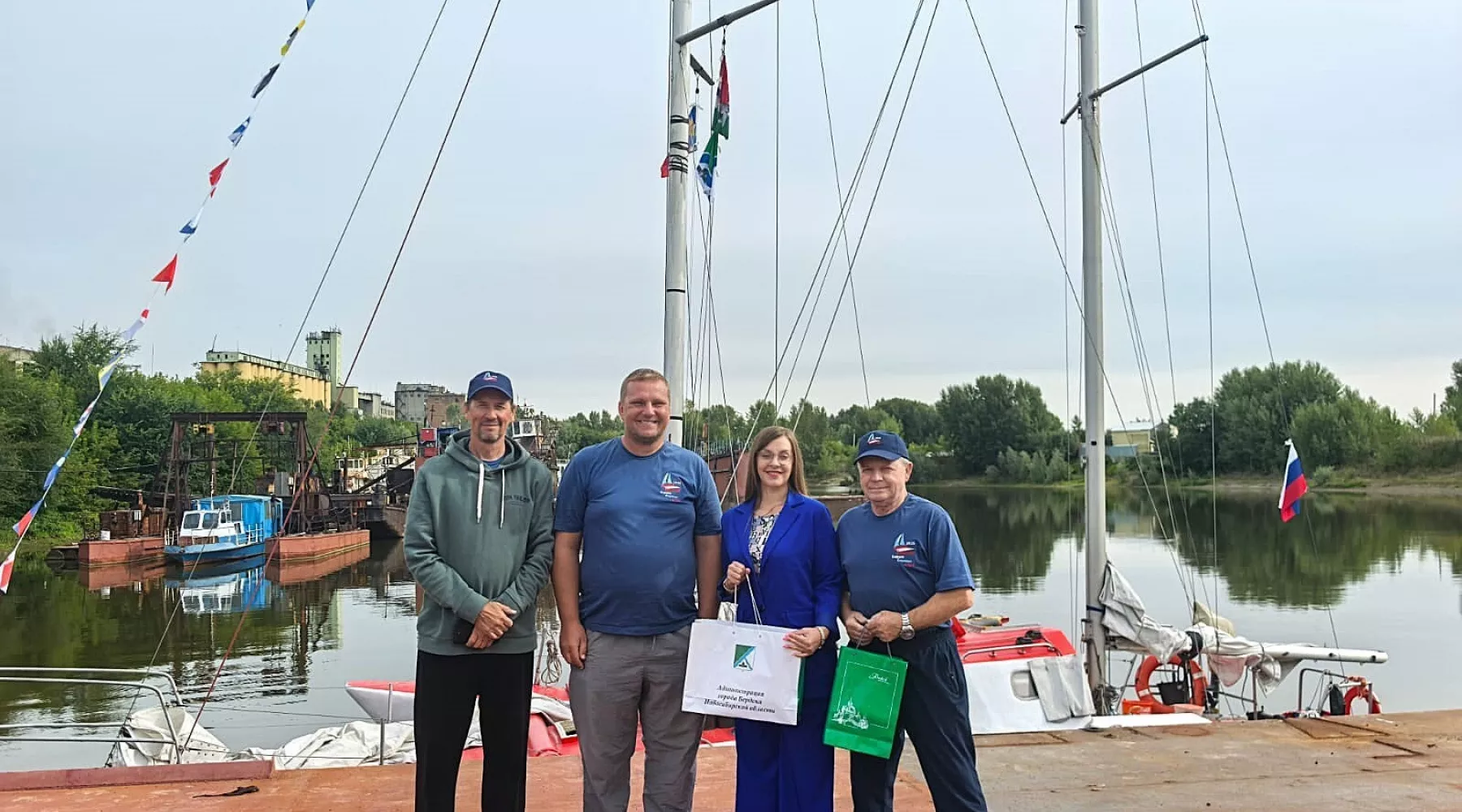 В Бийске встретили яхтсменов, стартовавших с Обского водохранилища