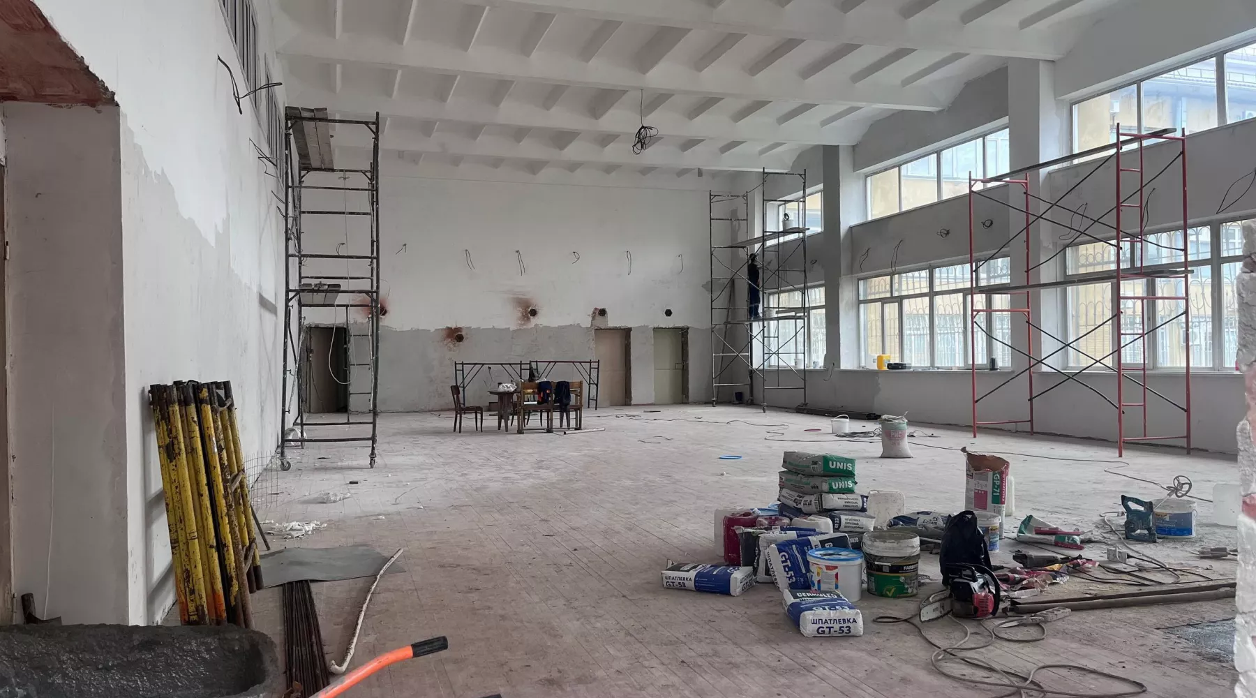 Ремонт спортивного зала в центре «Мать и дитя»