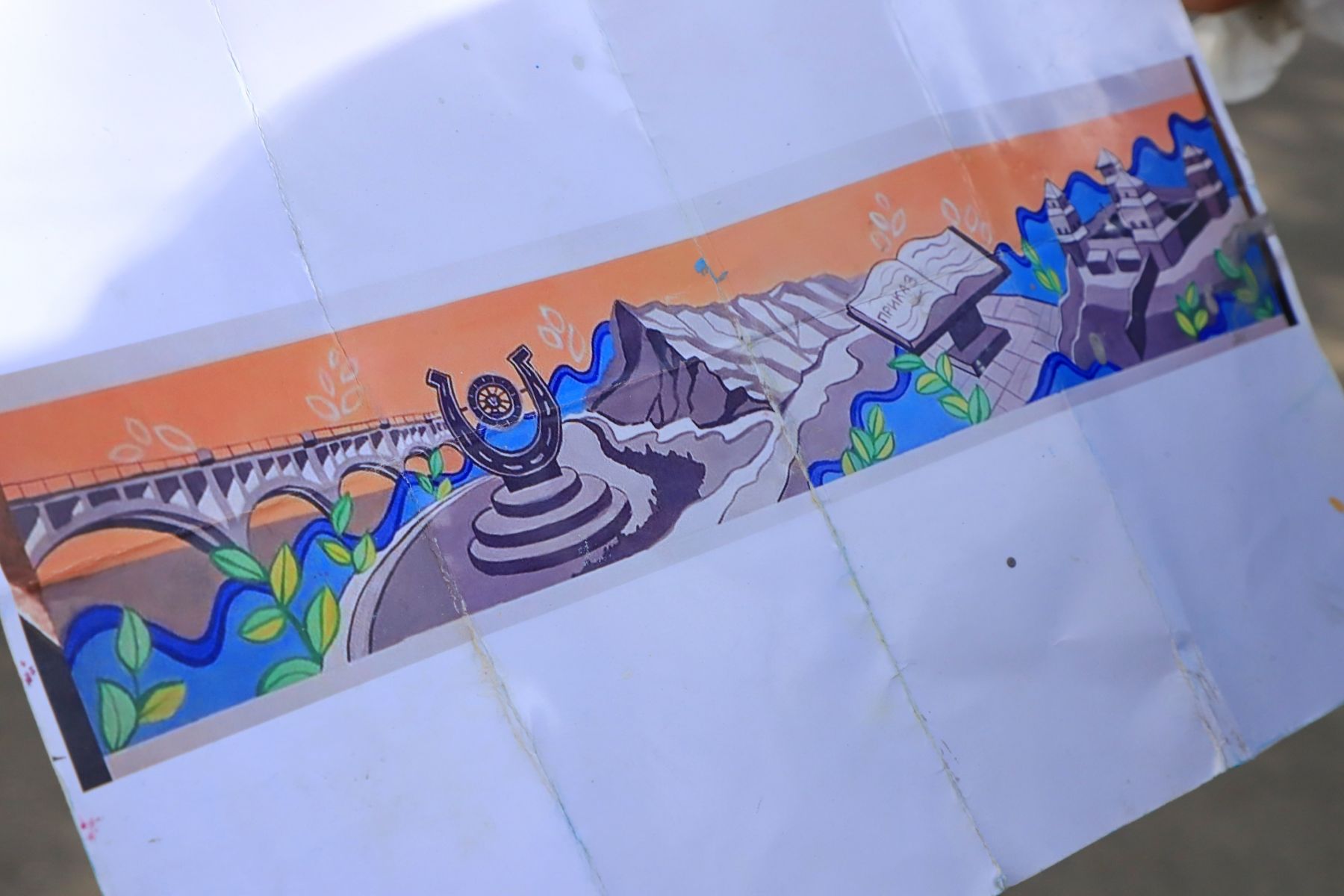 Эскиз, сделанный воспитанниками бийской школы искусств