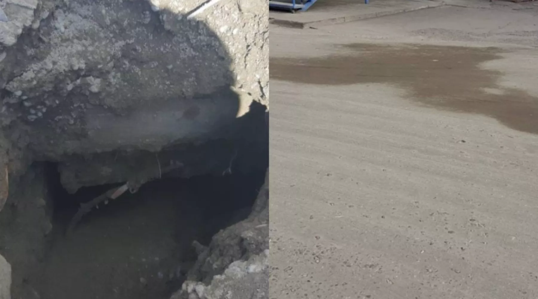 В Бийске устранили опасный провал на дороге