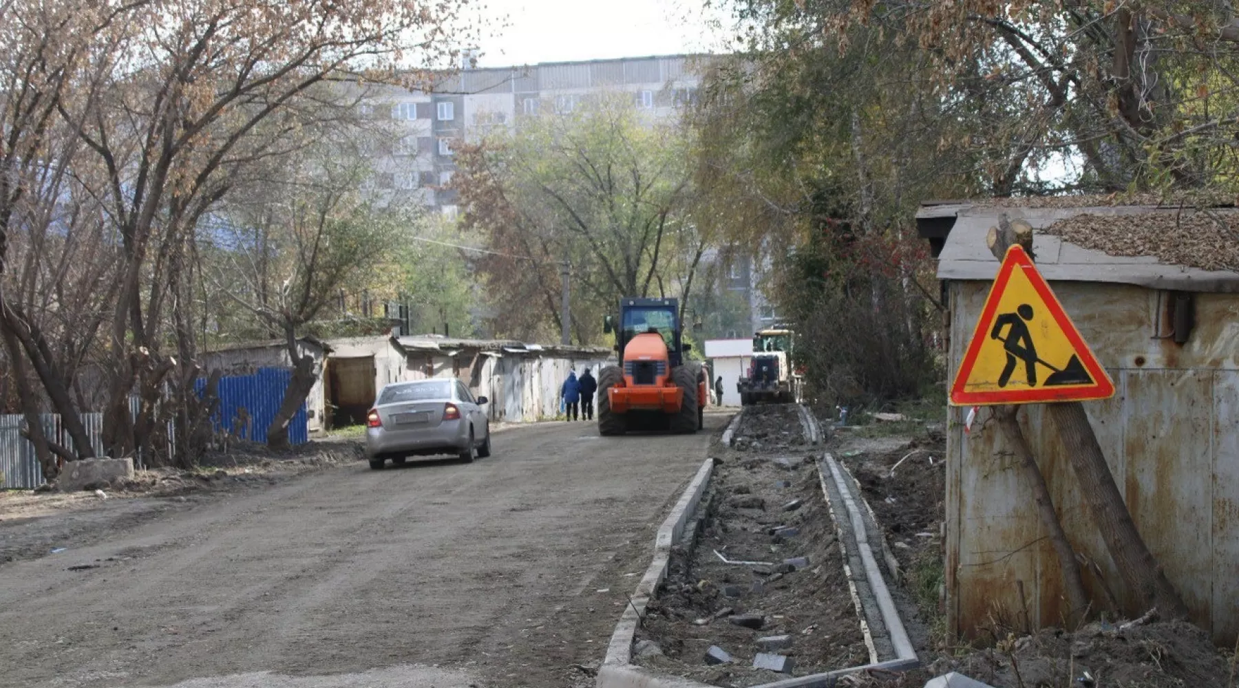 Ремонт дороги на участке ул. Ленинградской