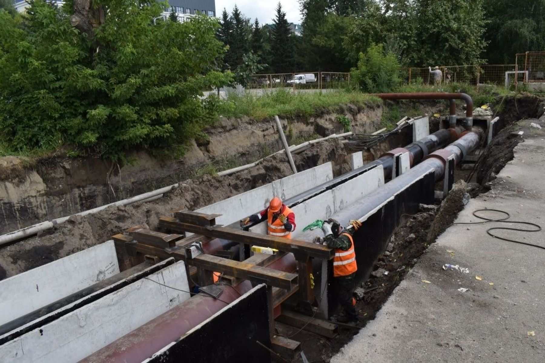 Техническое перевооружение магистрального участка теплосети по улице Красноармейской
