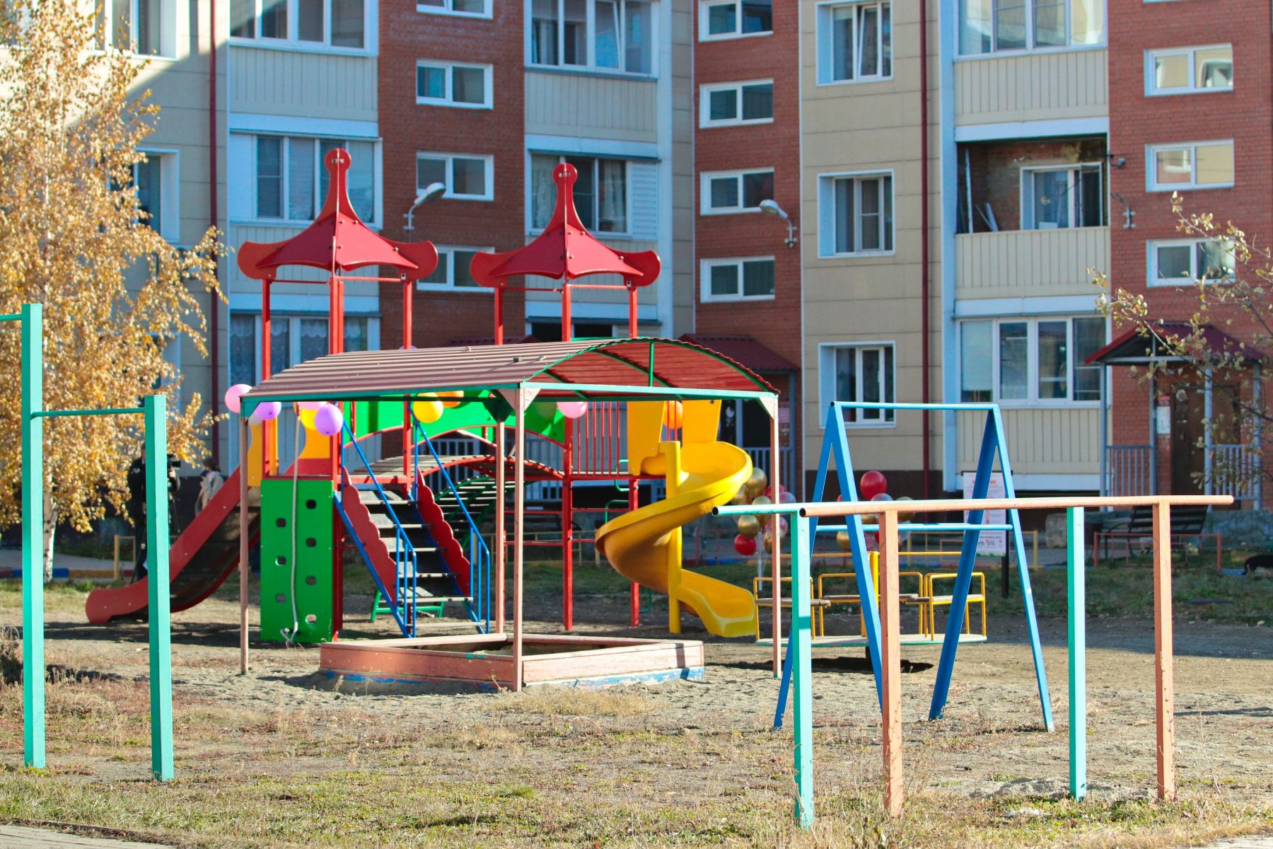 Открытие детской площадки.