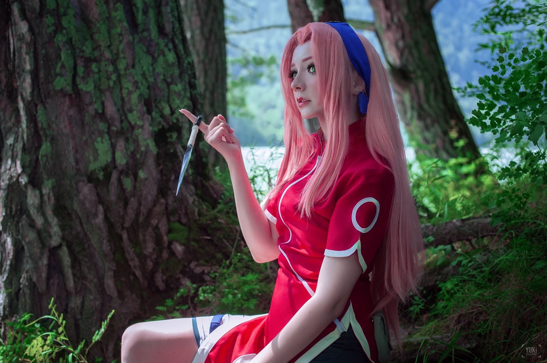  Косплей Харуно Сакуры из аниме "Наруто"