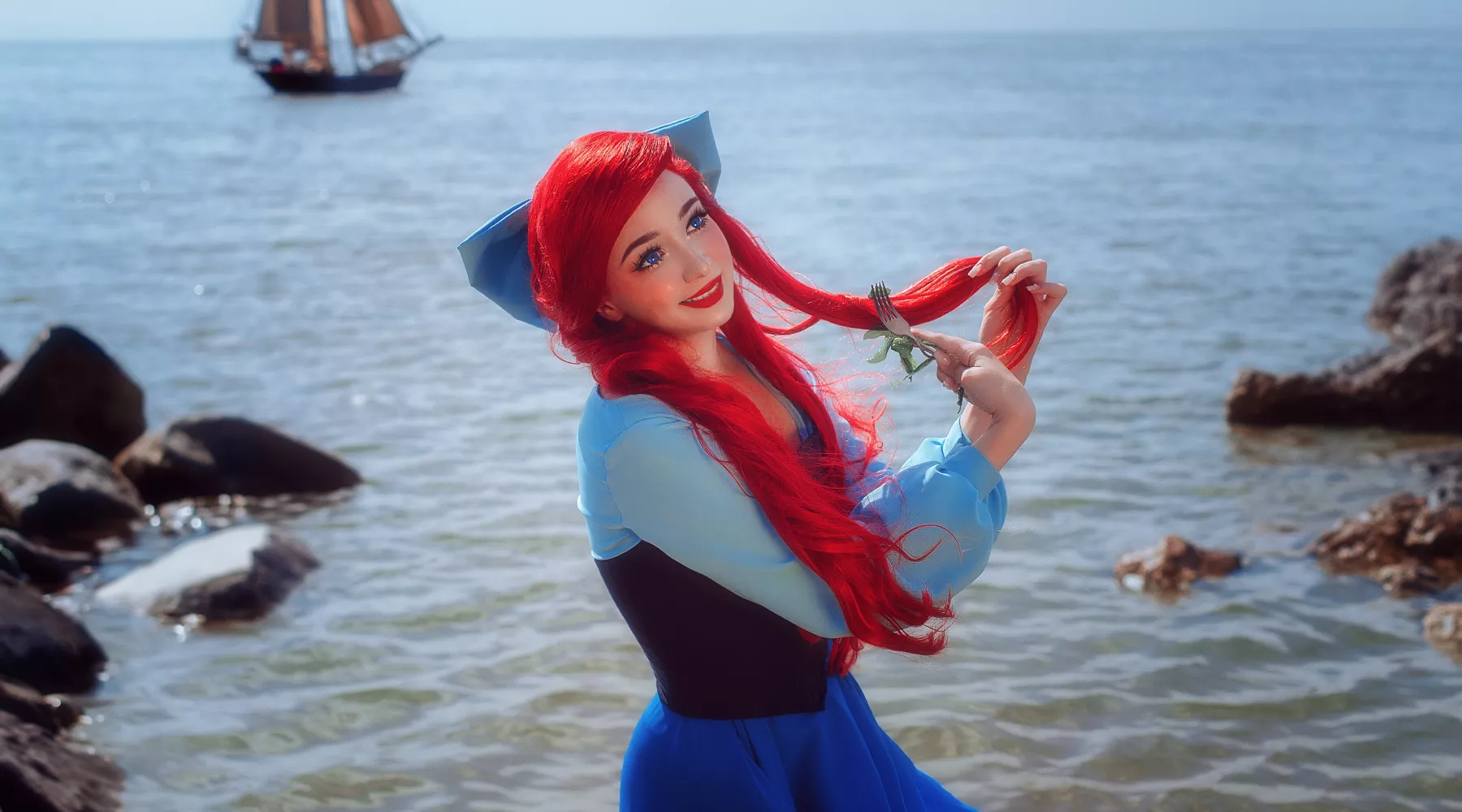  Косплей на героиню Ариэль из мультфильма &quot;Русалочка&quot;