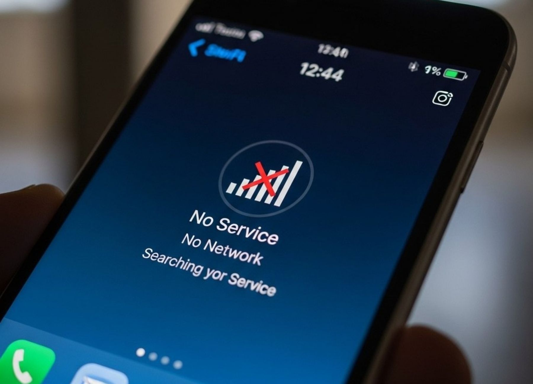 Нет сети. Мобильный телефон. 