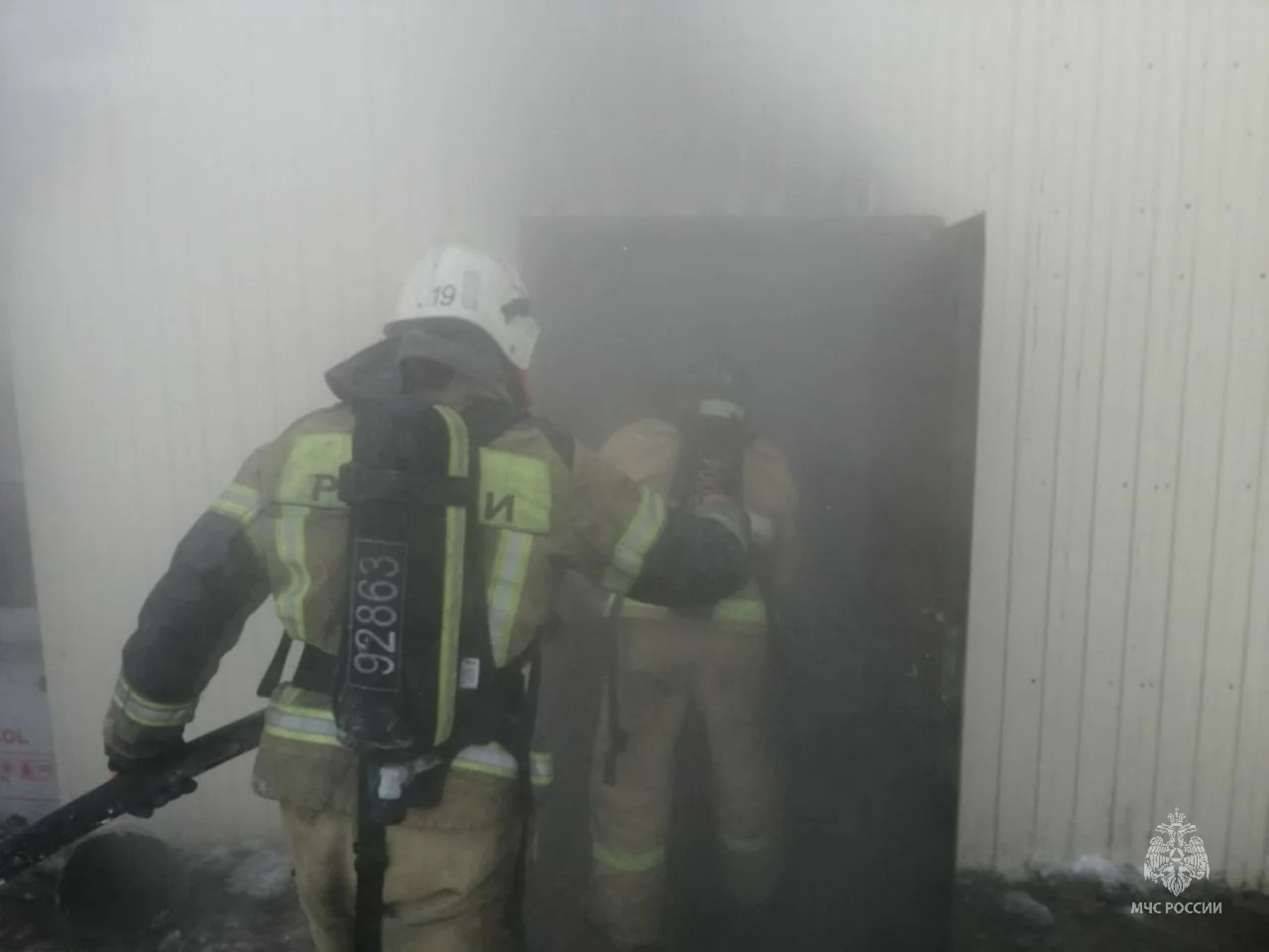 Пожар на ул. Герцена в Бийске 