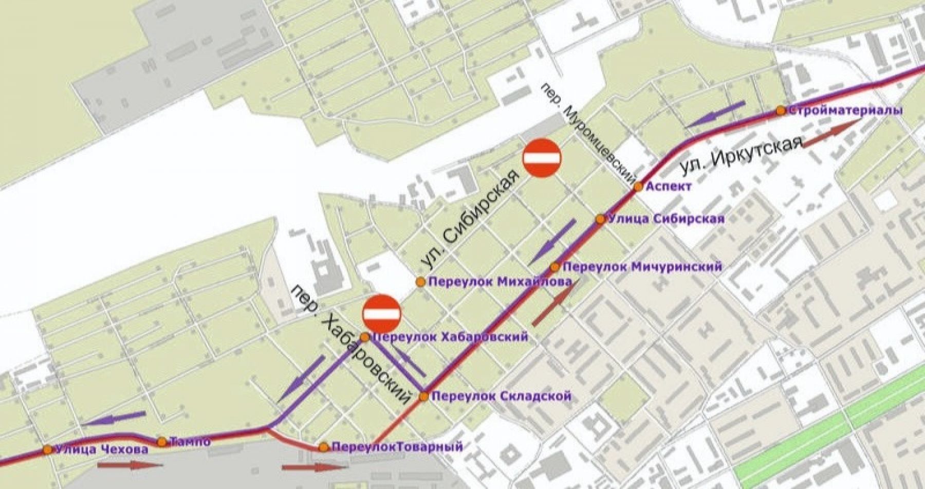 В Бийске изменится схема движения маршрута № 47 из-за перекрытия ул. Сибирской
