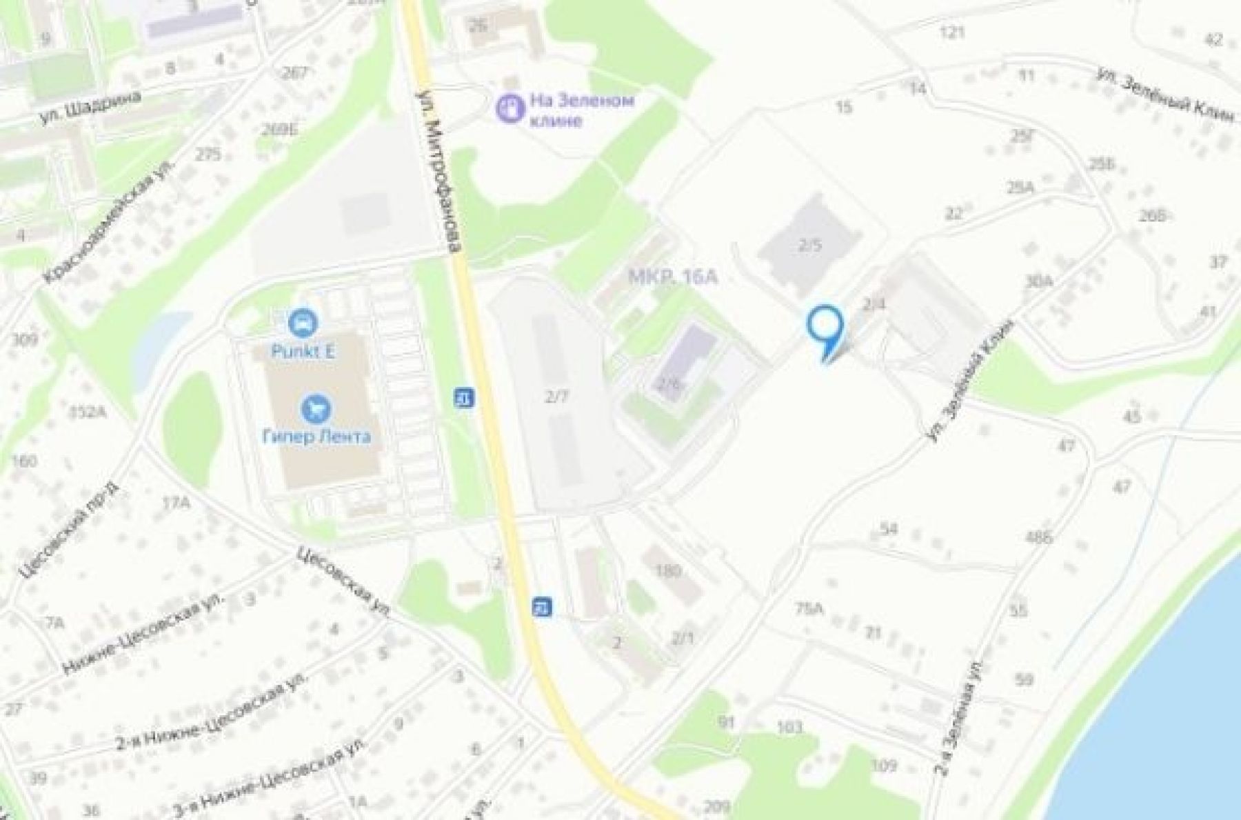 Расположение домов на ул. Советская, 170