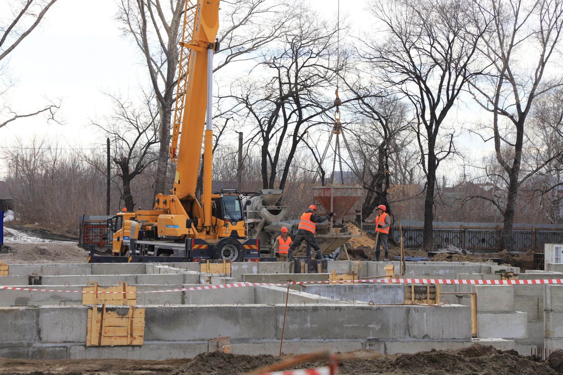 Строительство здания школы №31.