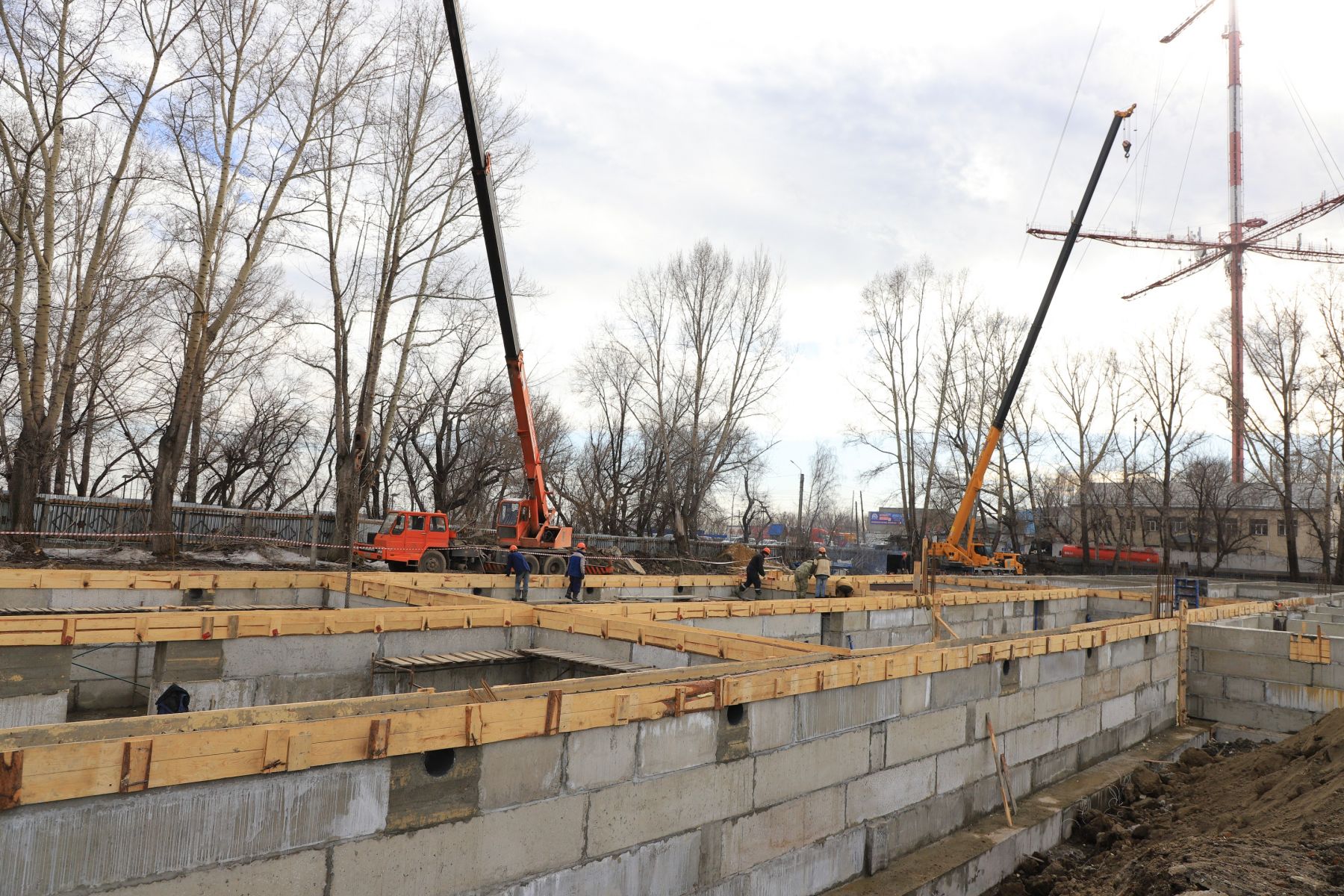 Строительство здания школы №31.