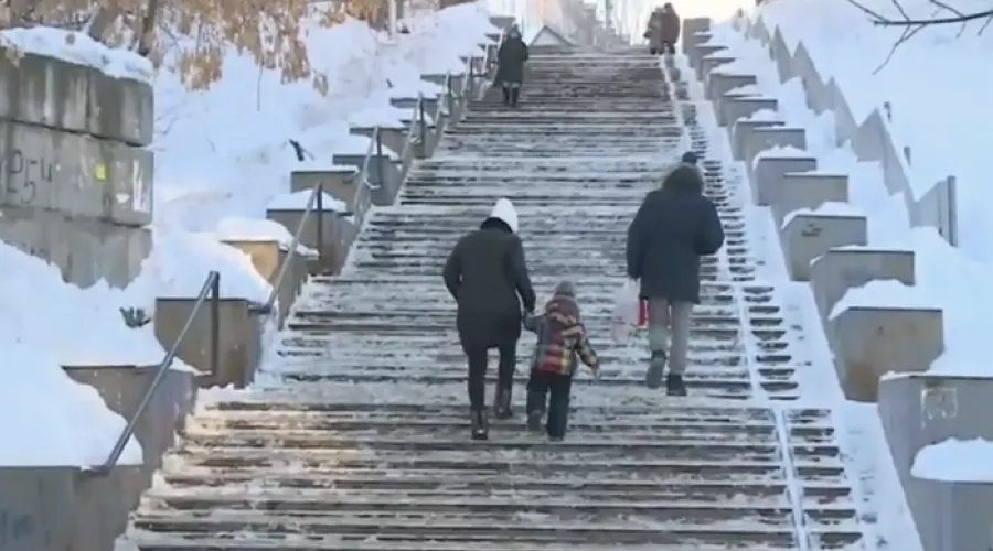 Состояние городской лестницы вызывает критику со стороны бийчан 