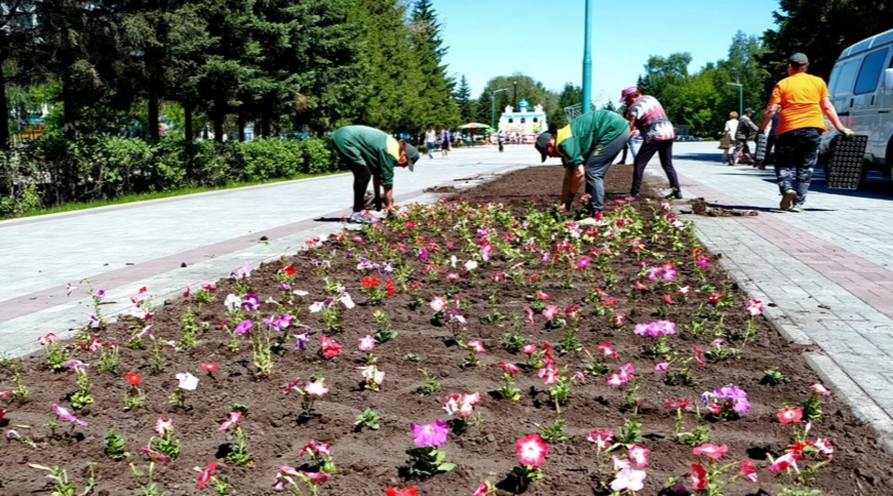 Коммунальщики приступили к озеленению городских территорий 