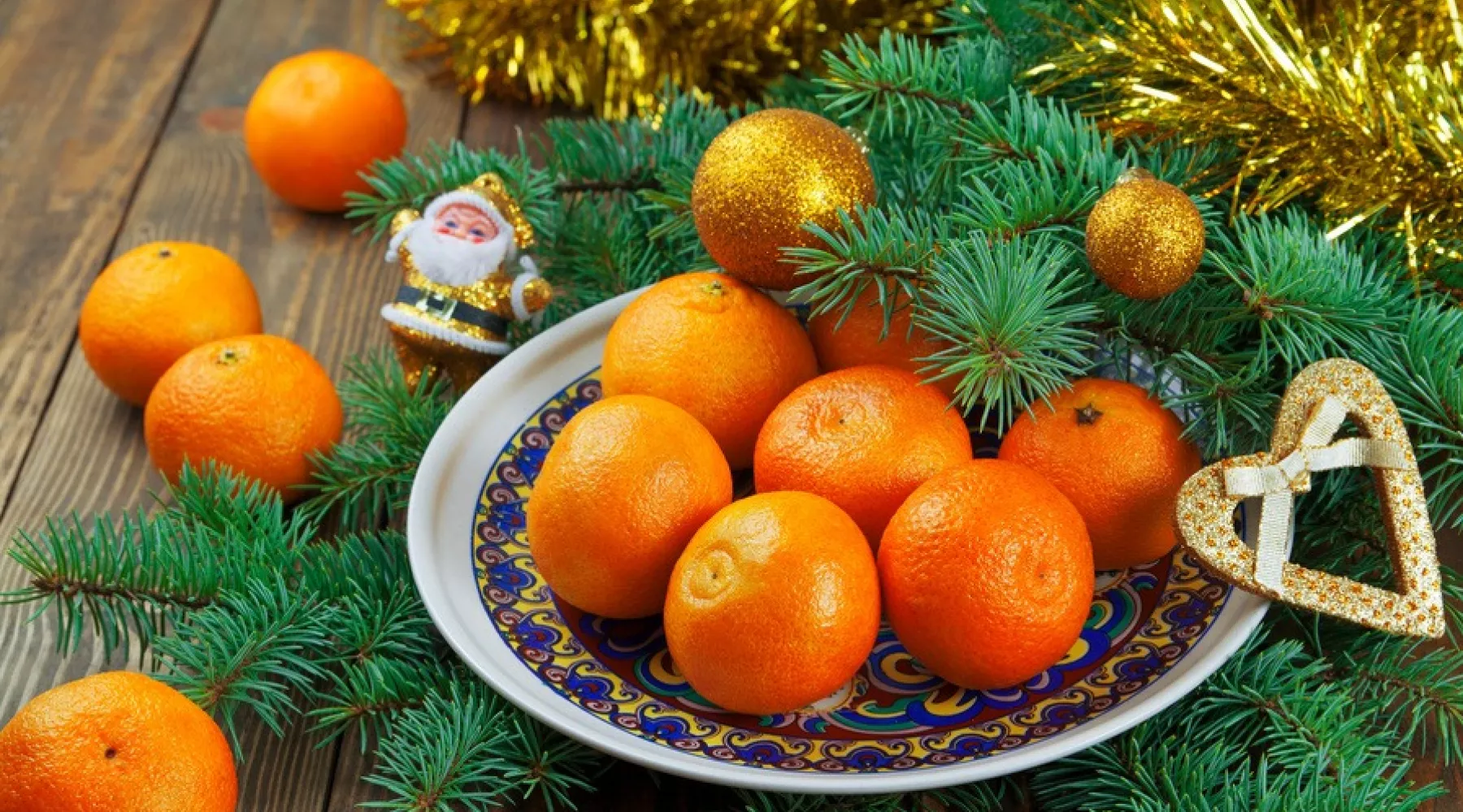 мандарины, новогодний стол