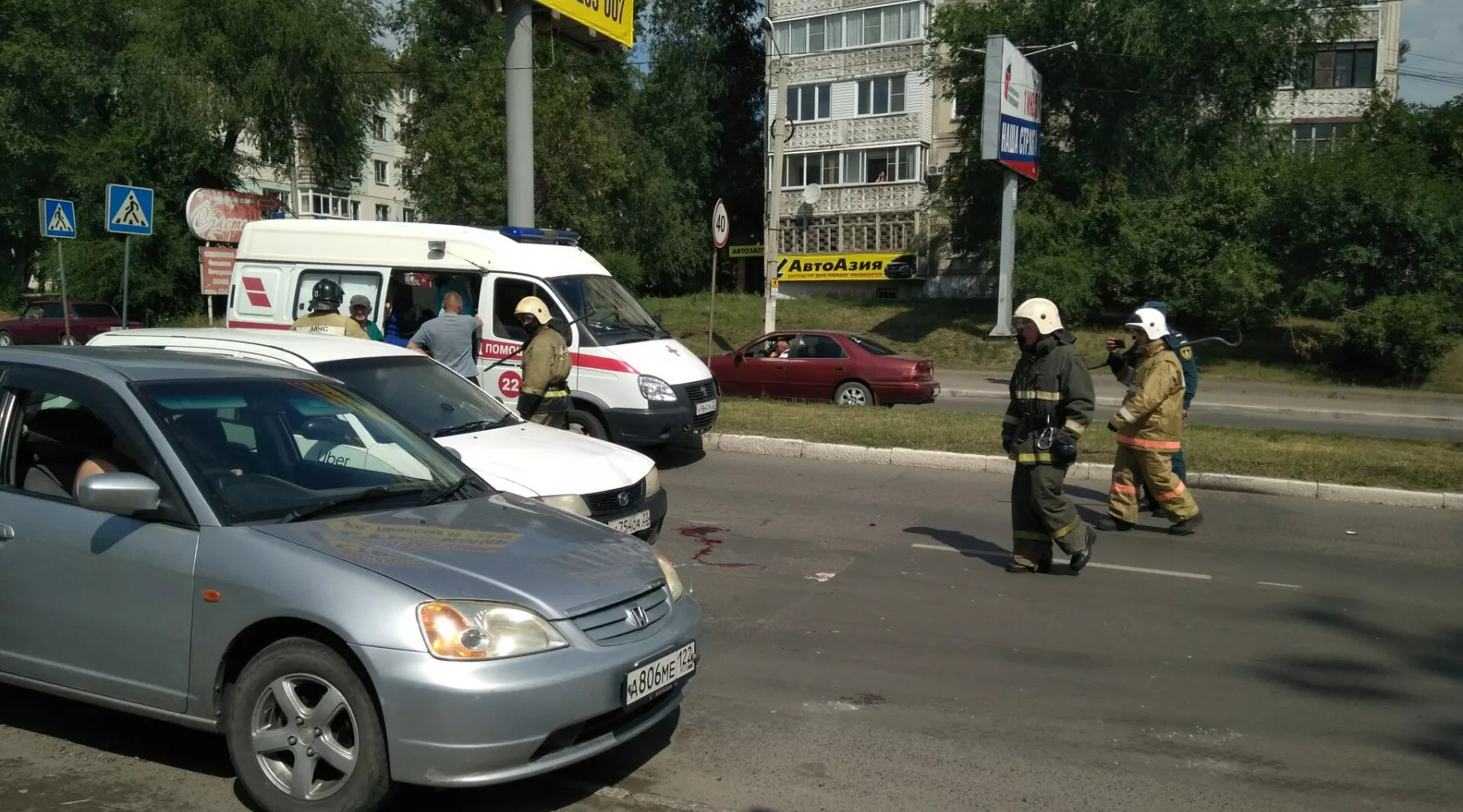 В Бийске на Зеленом Клине таксист сбил пешехода 