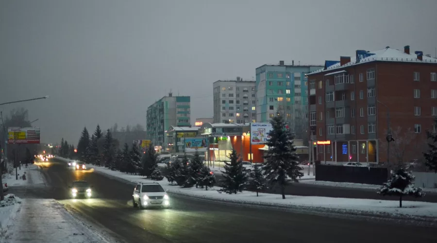 Зеленый клин, улица Советская, зима