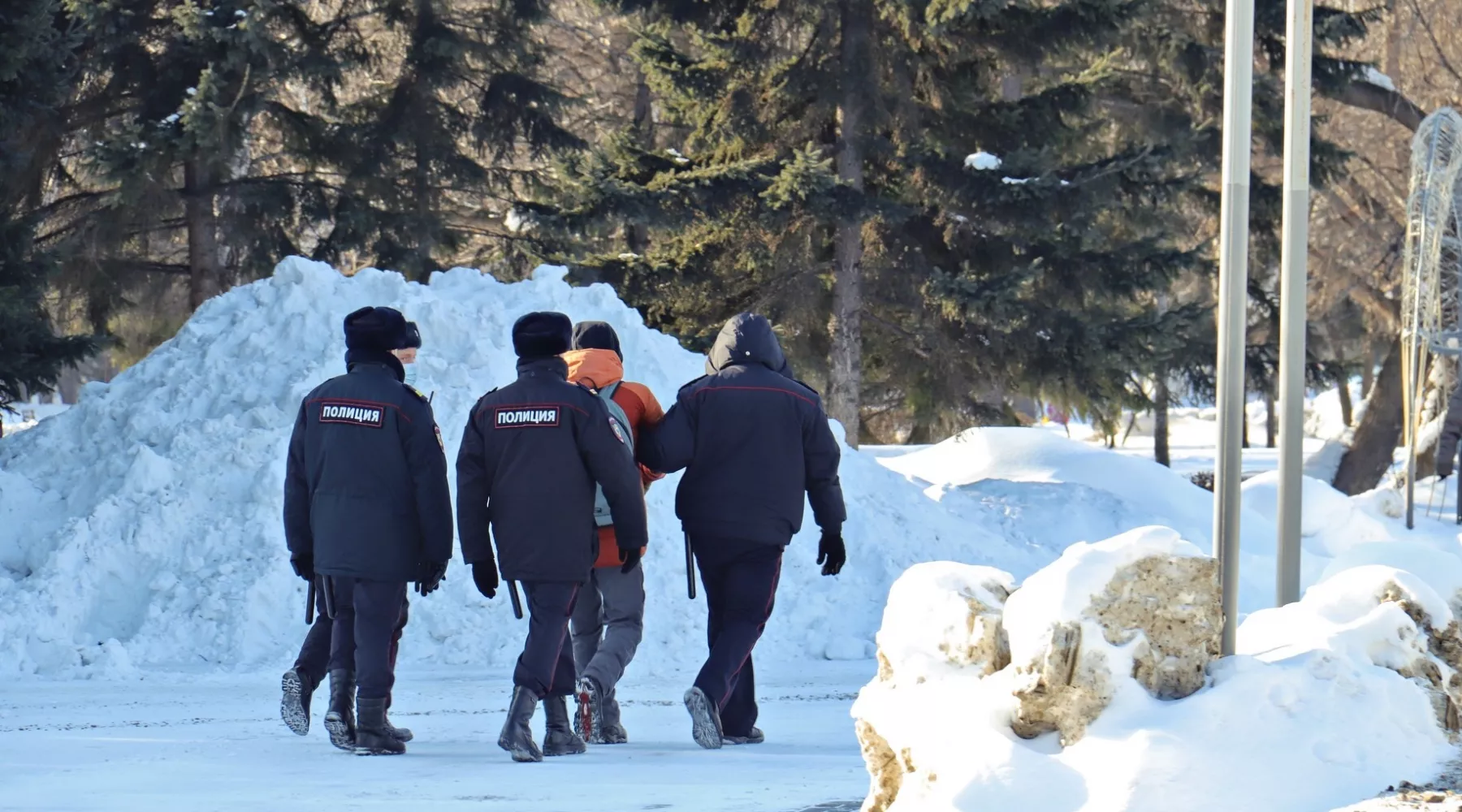 Полиция назвала количество задержанных в акциях 31 января в Барнауле и Бийске