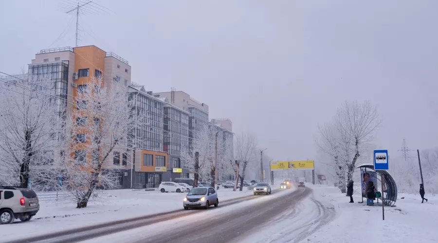 Дома, зима, улица Трофимова
