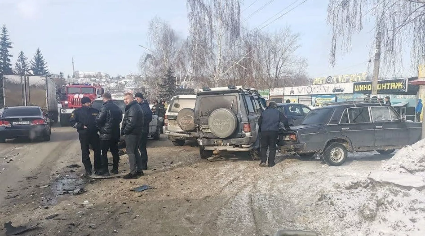 Опубликовано видео массового ДТП в Бийске, в котором пострадали люди 