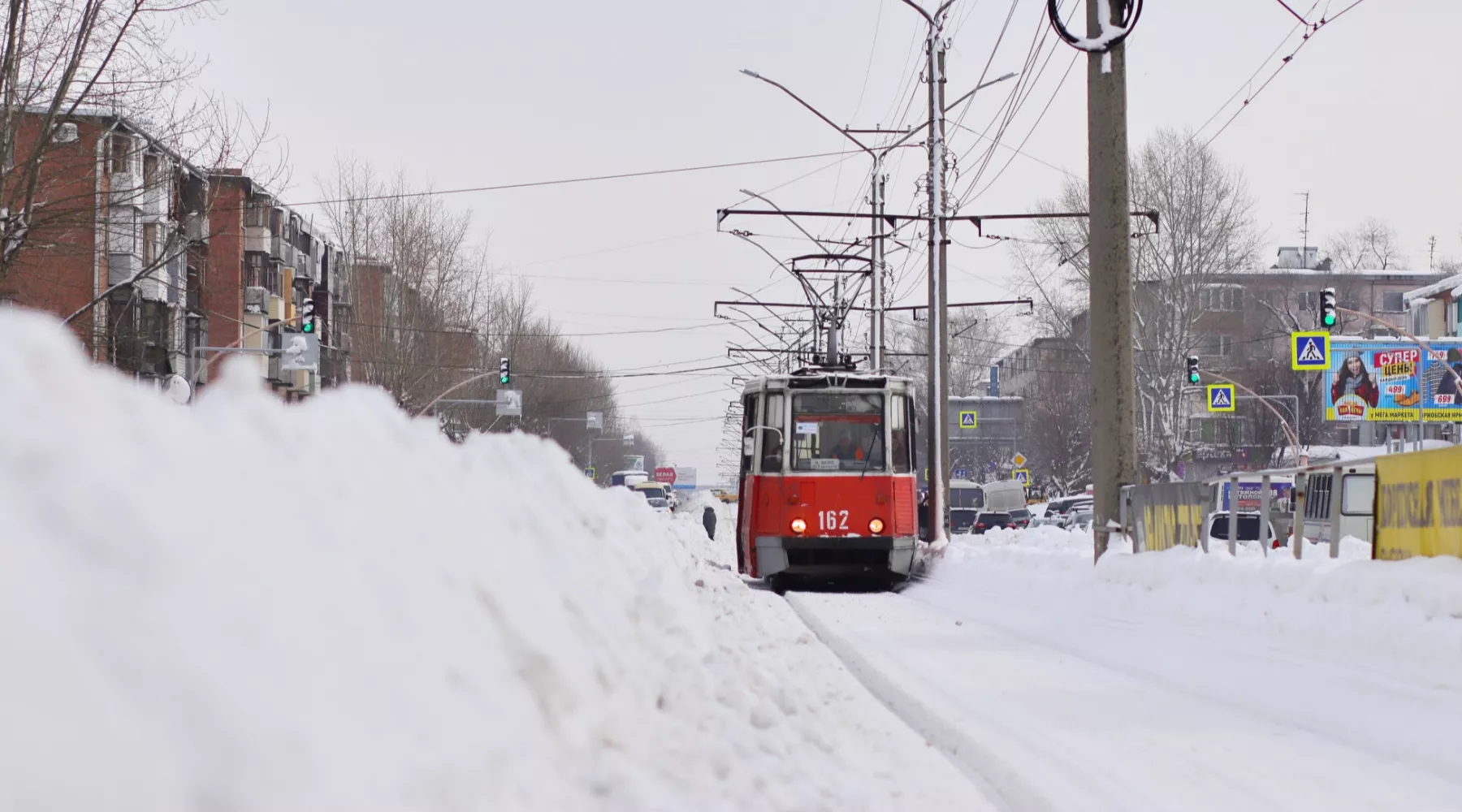 В Бийске восстановлено движение трамваев по Гейдекштрассе