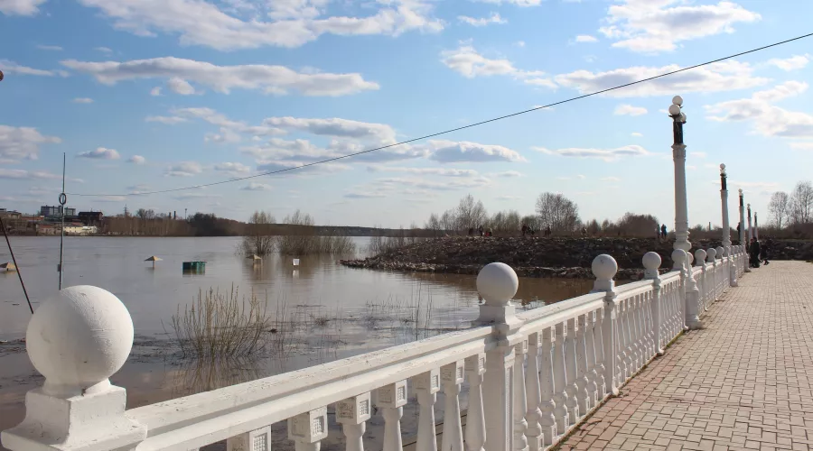Уровень воды в реке Бии в районе Бийска достиг опасной отметки
