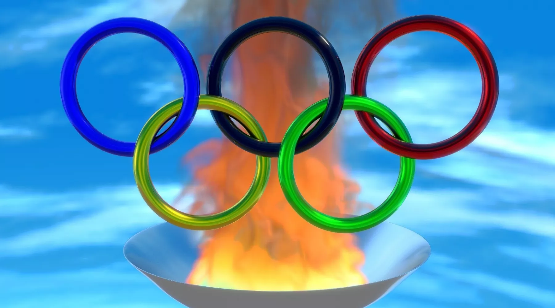 Олимпиада. Олимпийские кольца. Олимпийский огонь.
