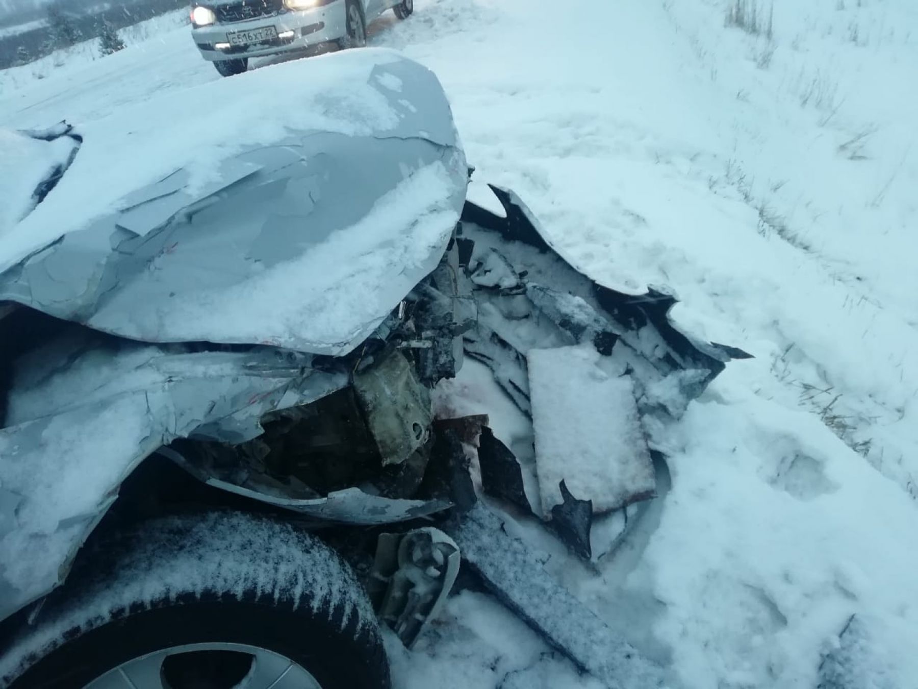 Лобовое столкновение двух автомобилей произошло в Бийском районе 