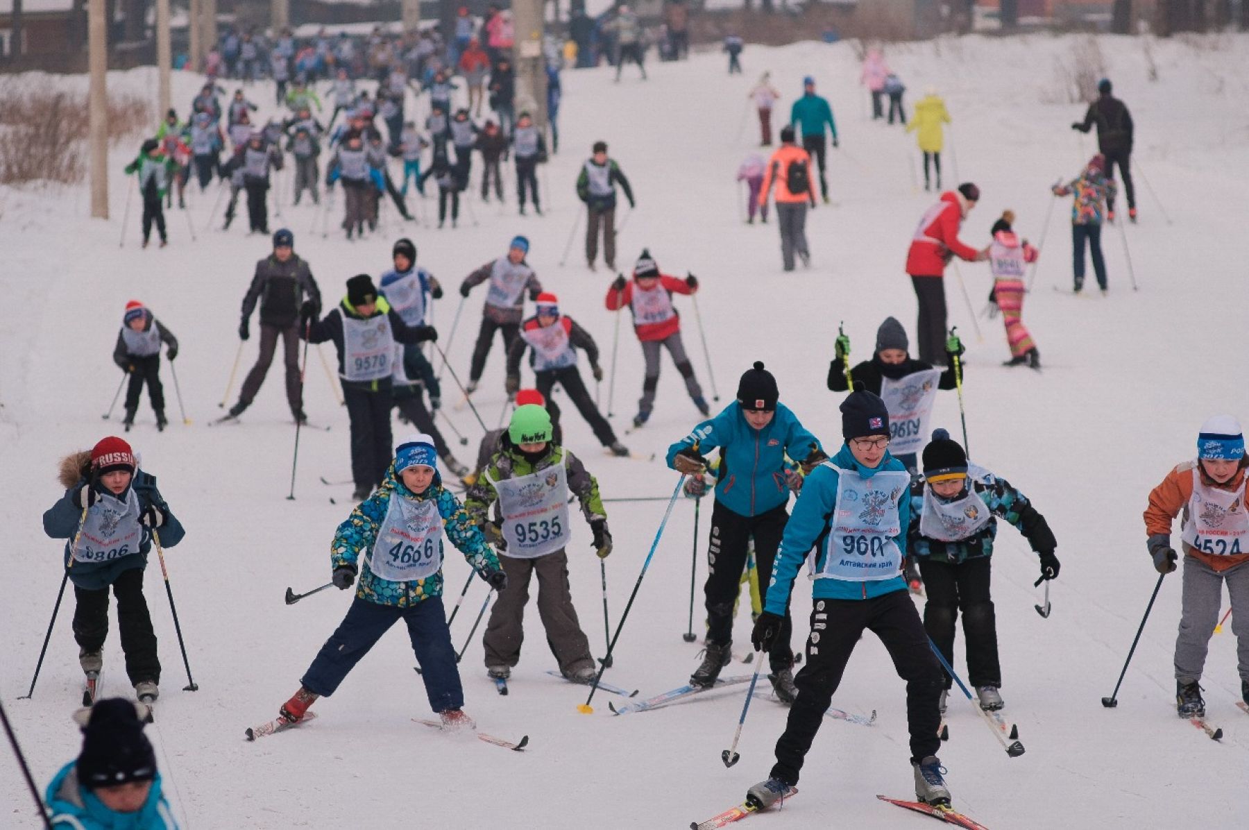 Бийск принял участие в массовой гонке «Лыжня России» 