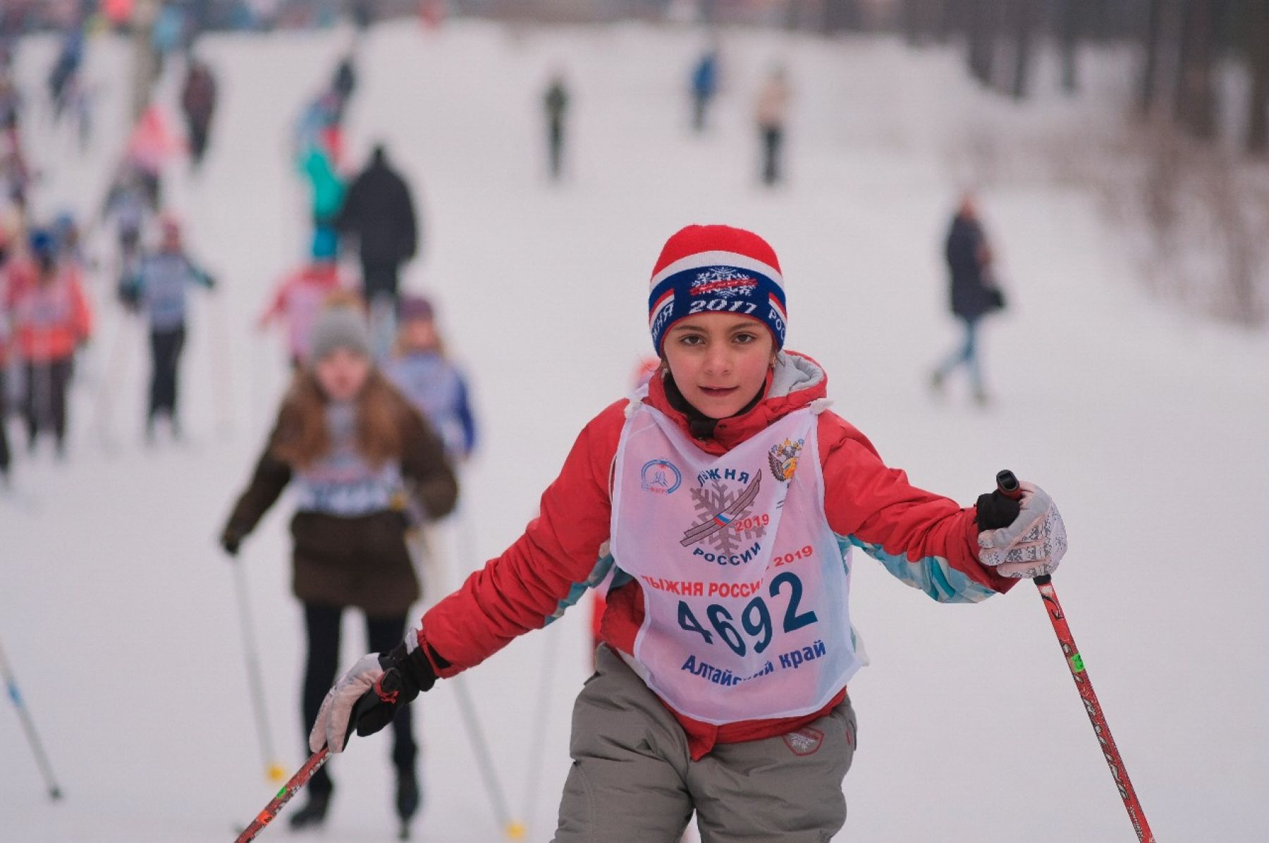 Бийск принял участие в массовой гонке «Лыжня России» 