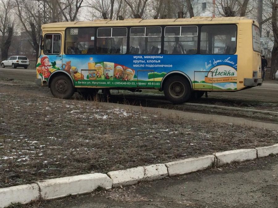 Рейсовый автобус попал в ДТП на улице Трофимова в Бийске 