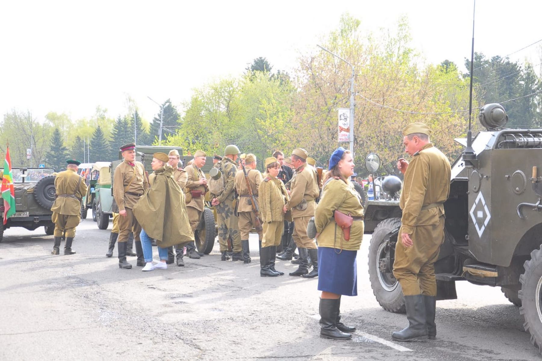 Бийчане начали собираться на бульваре еще задолго до начала парада 