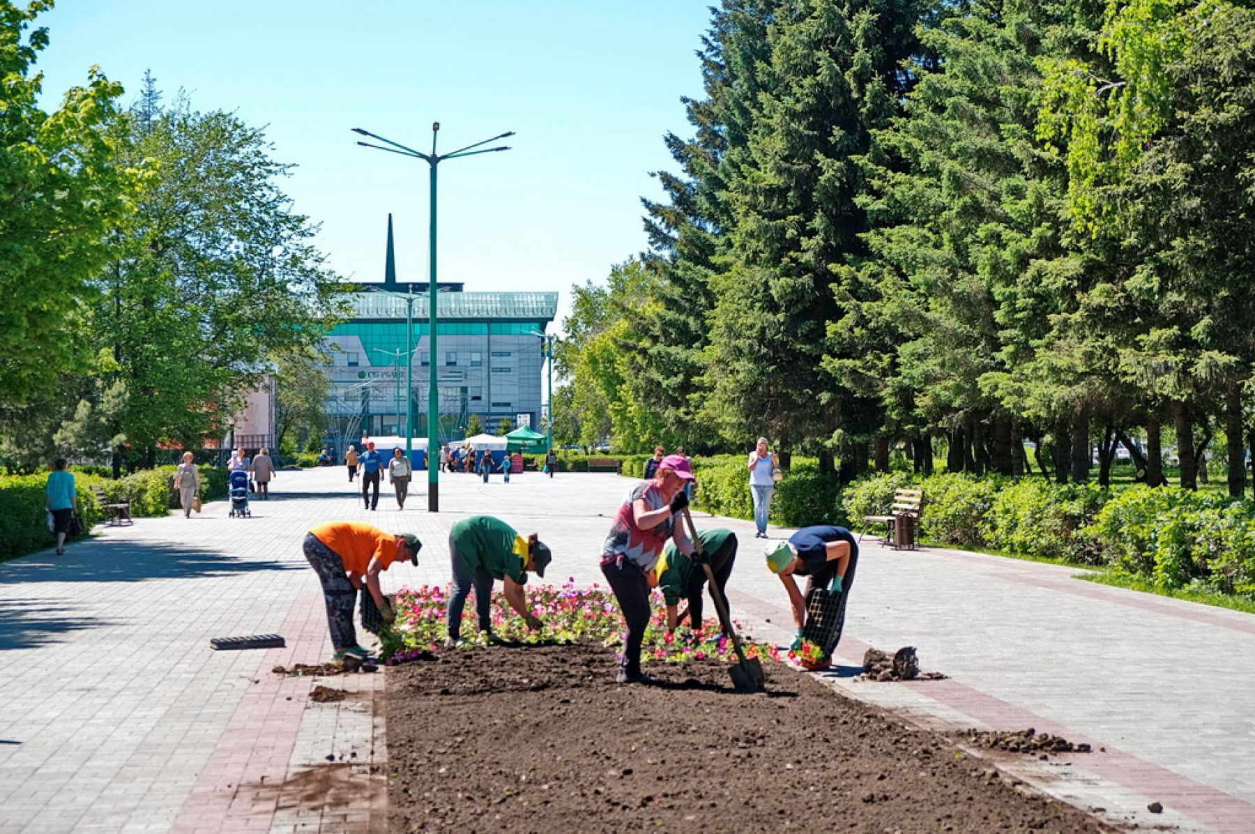 Коммунальщики приступили к озеленению городских территорий 