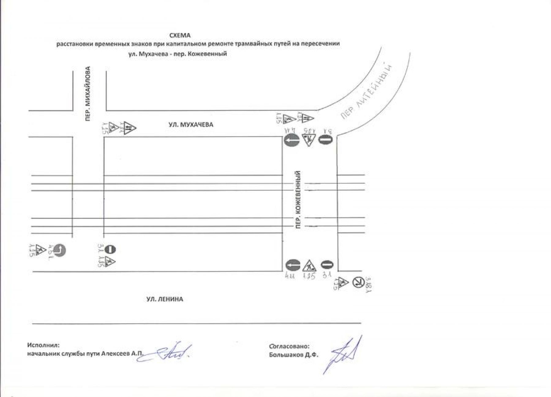 Движение транспорта будет ограничено на перекрестке Мухачева - Кожевенный 