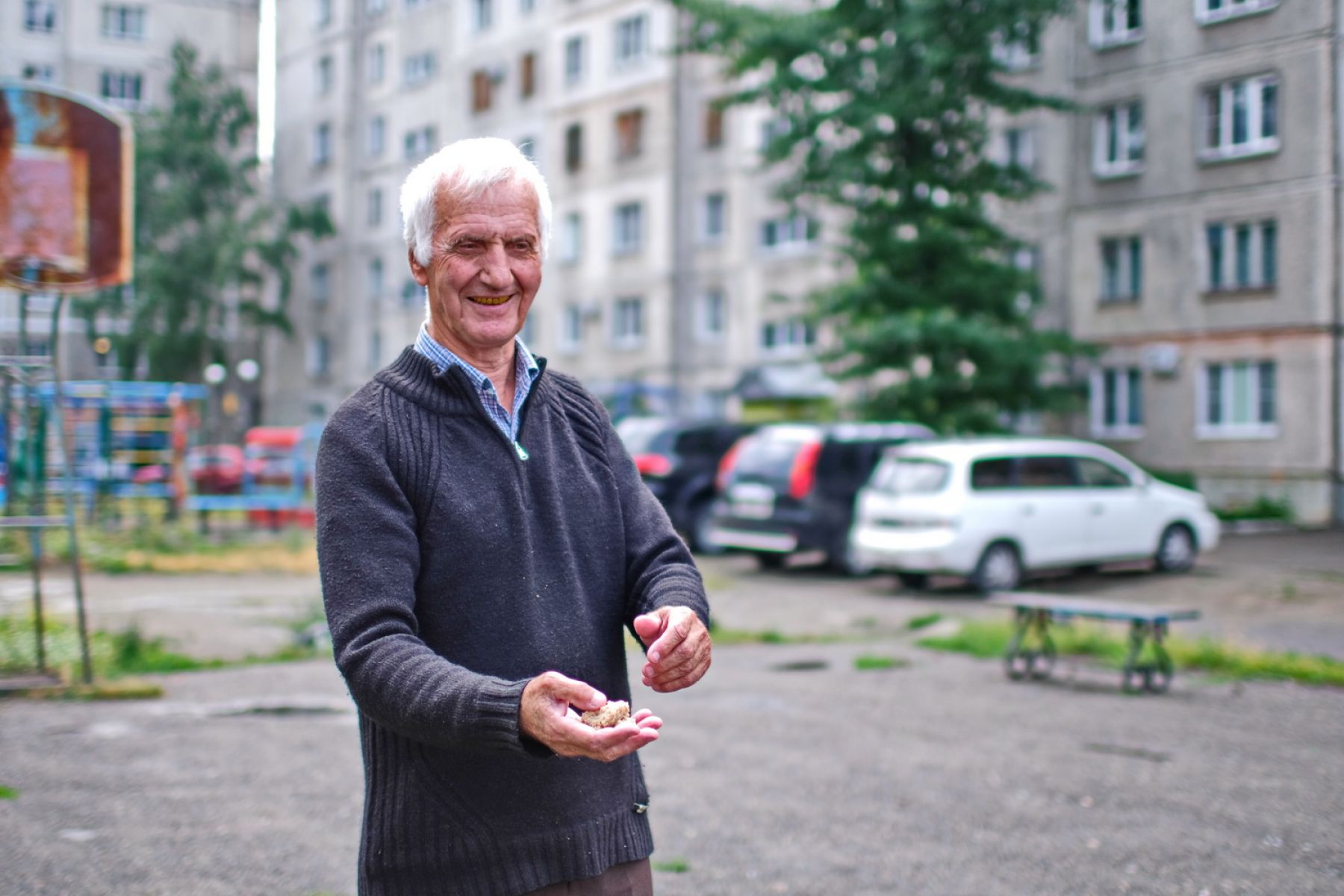 Неравнодушный бийчанин каждый день кормит голубей во дворе