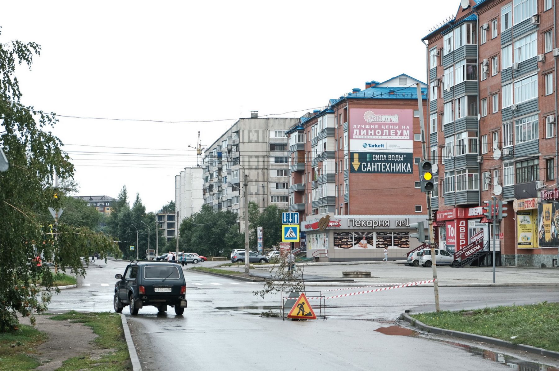 Провал на отремонтированном перекрестке в Бийске устранят в ближайшее время