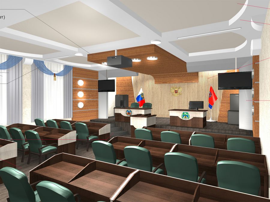 Заседание Думы проходило в только что отремонтированном зале администрации 