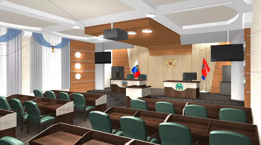 Заседание Думы проходило в только что отремонтированном зале администрации 