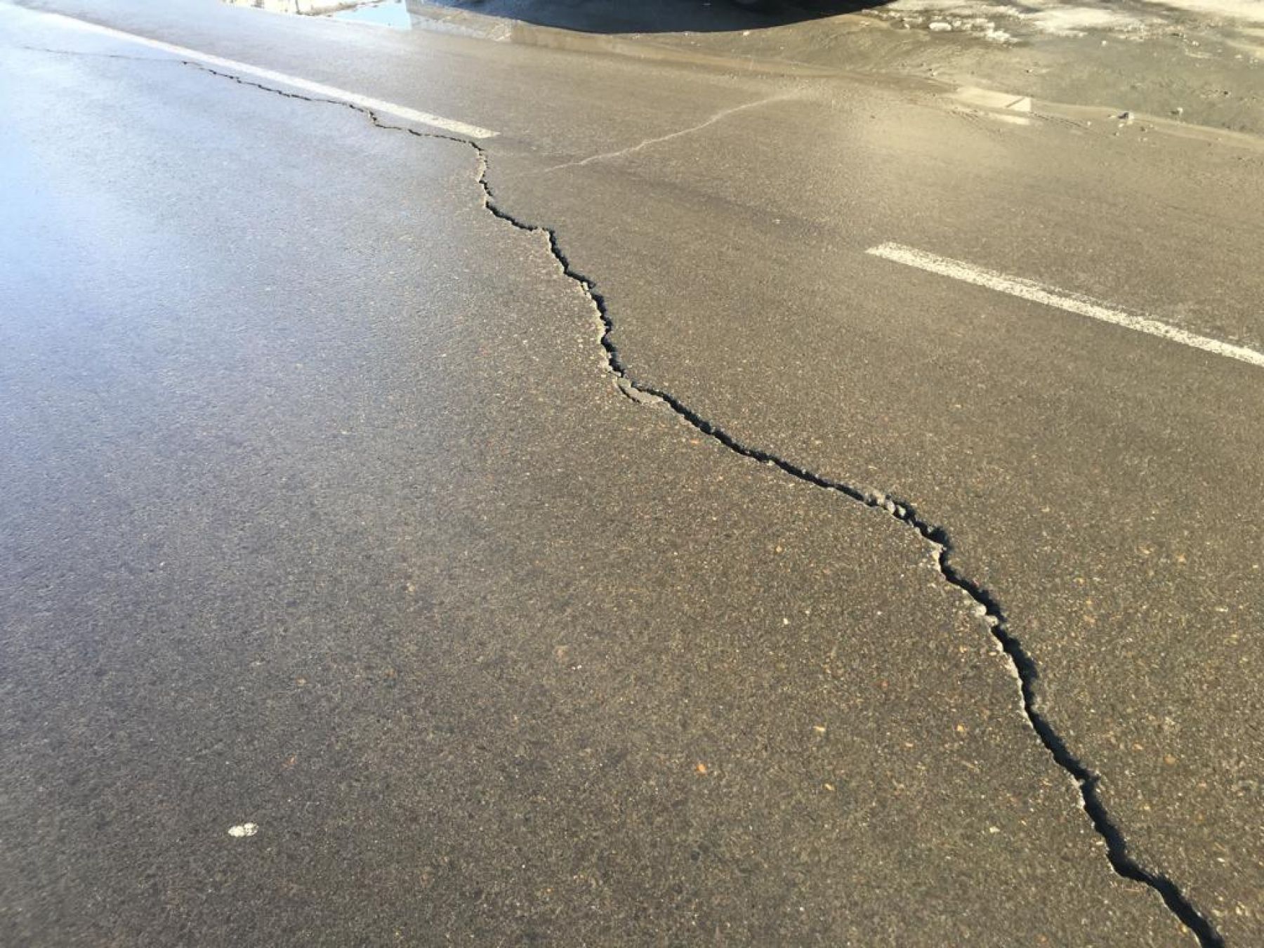 Подрядчика признали виновным в трещинах на новой дороге по улице Мухачева