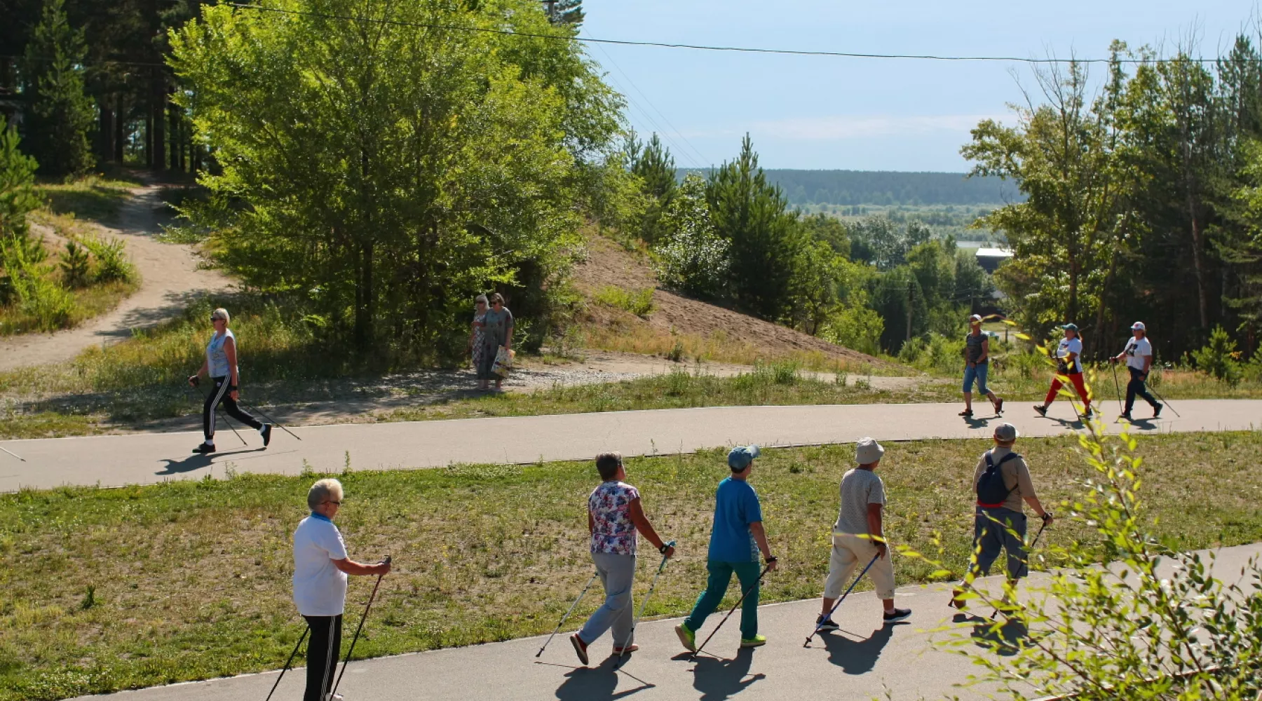 Приходите к нам ходить: в Бийске все больше любителей скандинавской ходьбы 