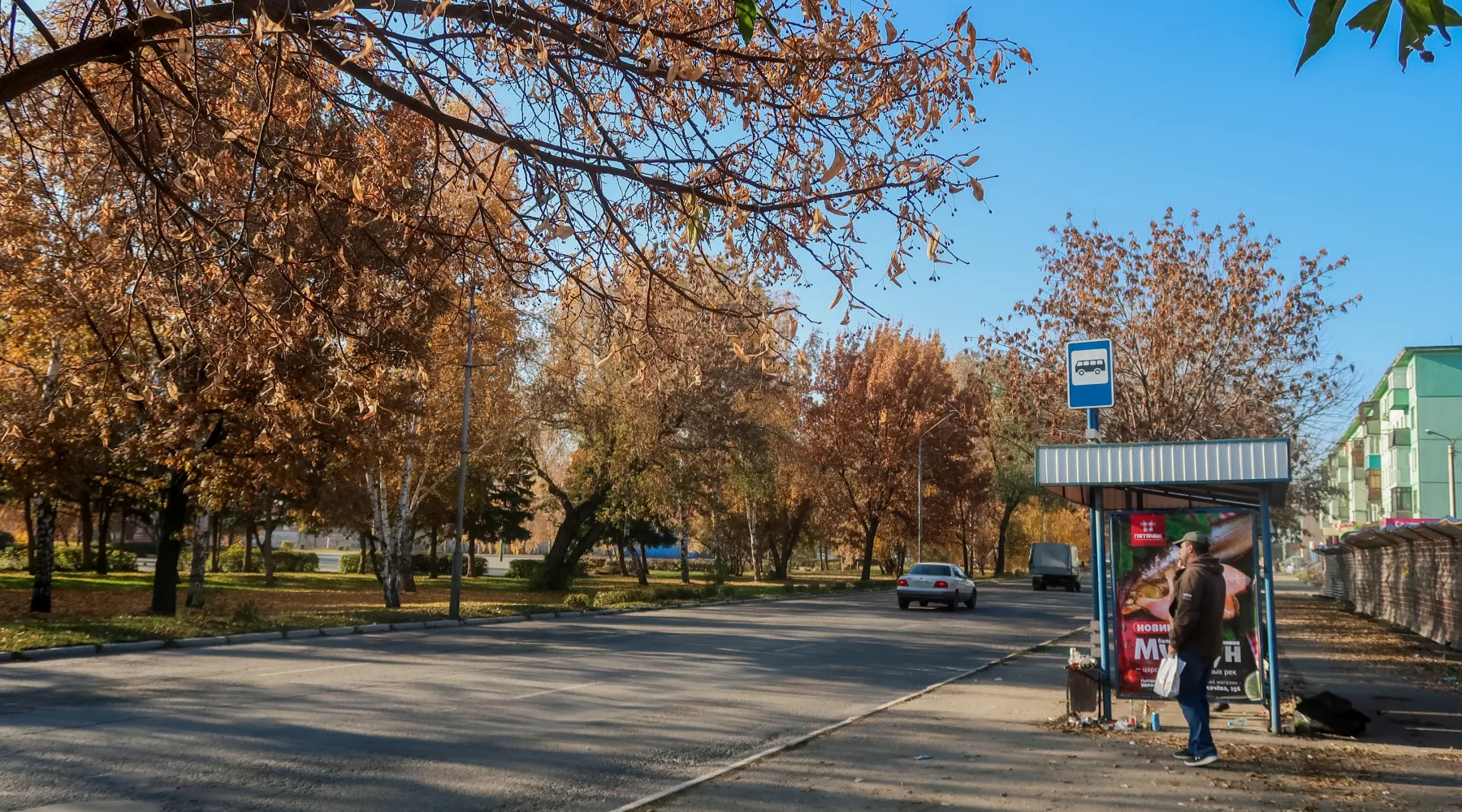 Переполненные урны на остановочных павильонах