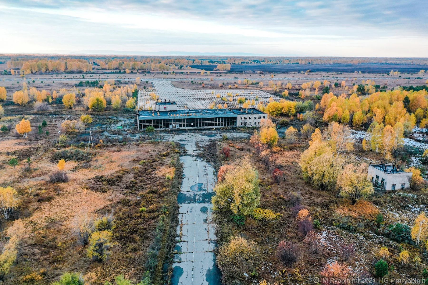 Аэропорт Бийска с высоты