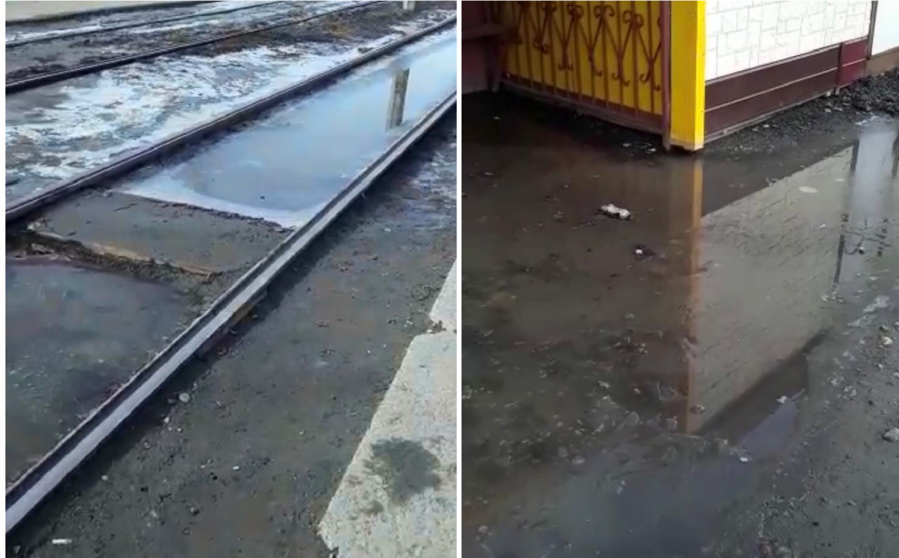 Трамвайная остановка в Бийске 