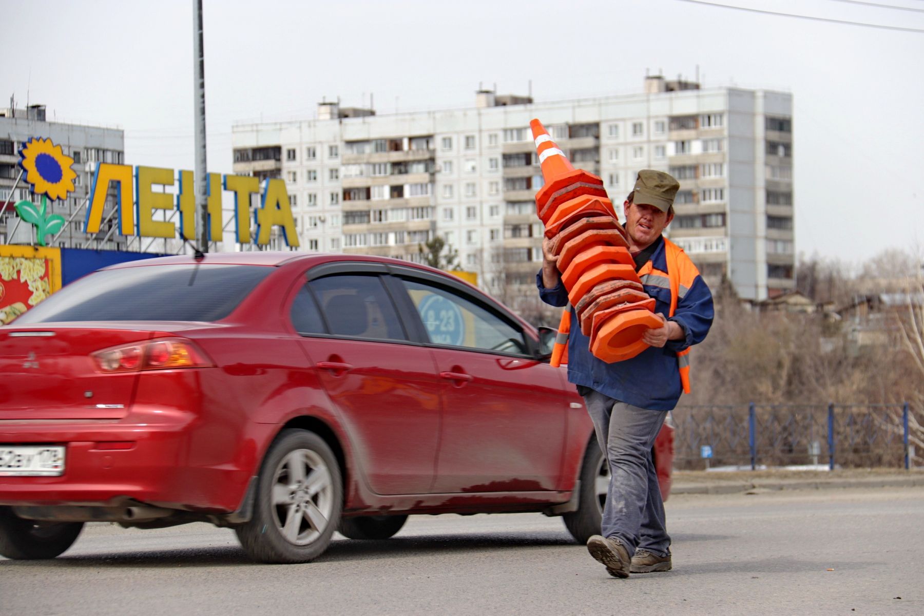 Обводная дорога на Зеленый Клин, участок у "Ленты".