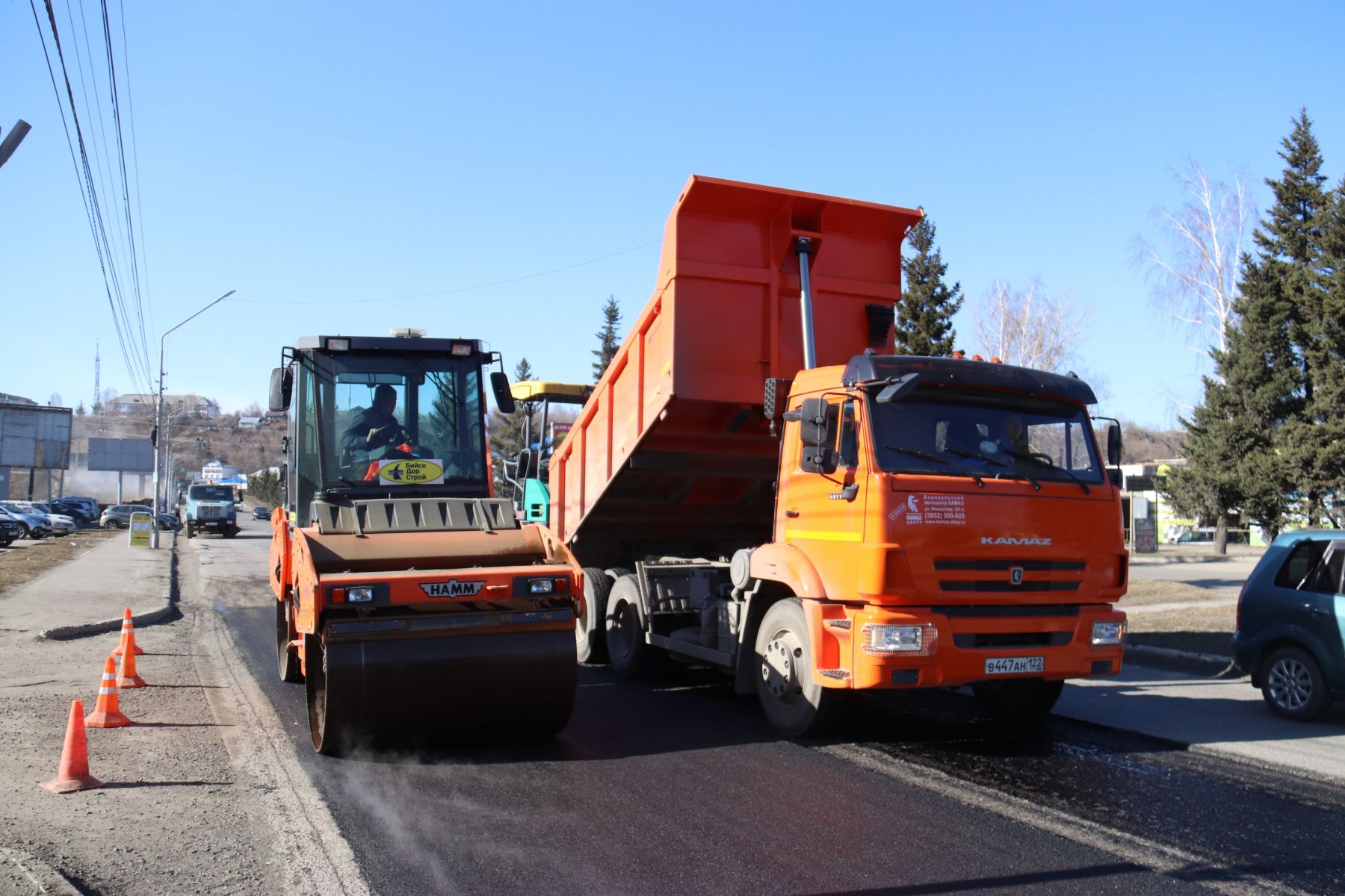 Ремонт дорог в Бийске.