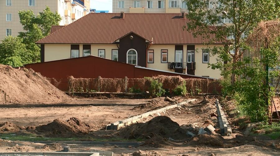 Реконструкция в парке Строителей, второй этап