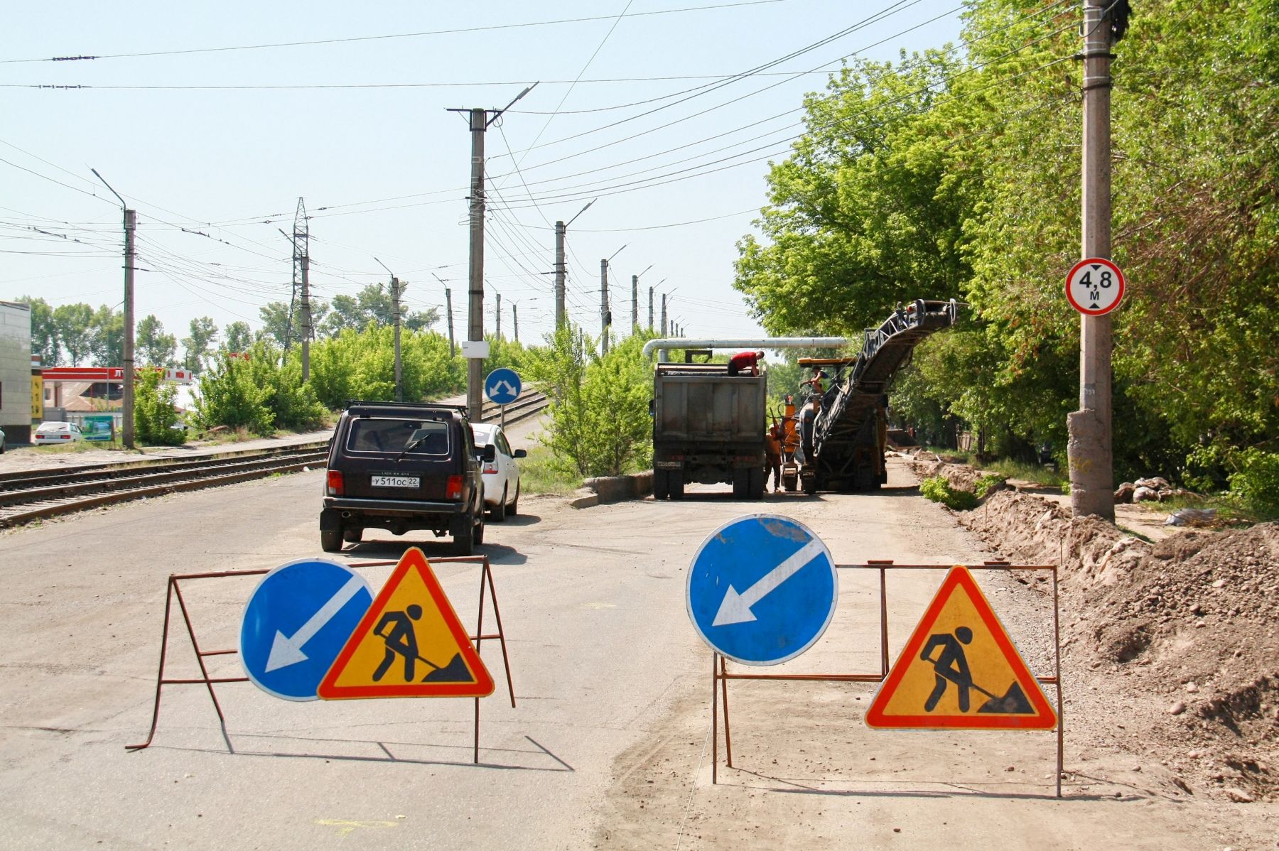 Ремонт дороги идет в три этапа.