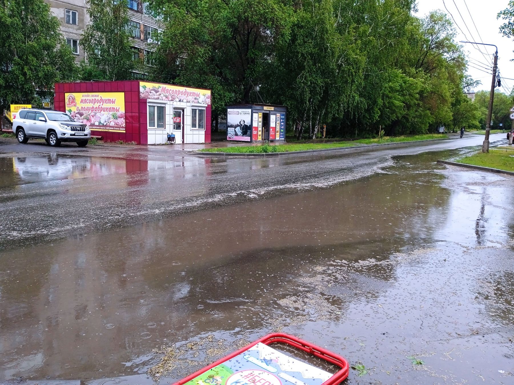 Затопленный пешеходный переход на улице Декабристов