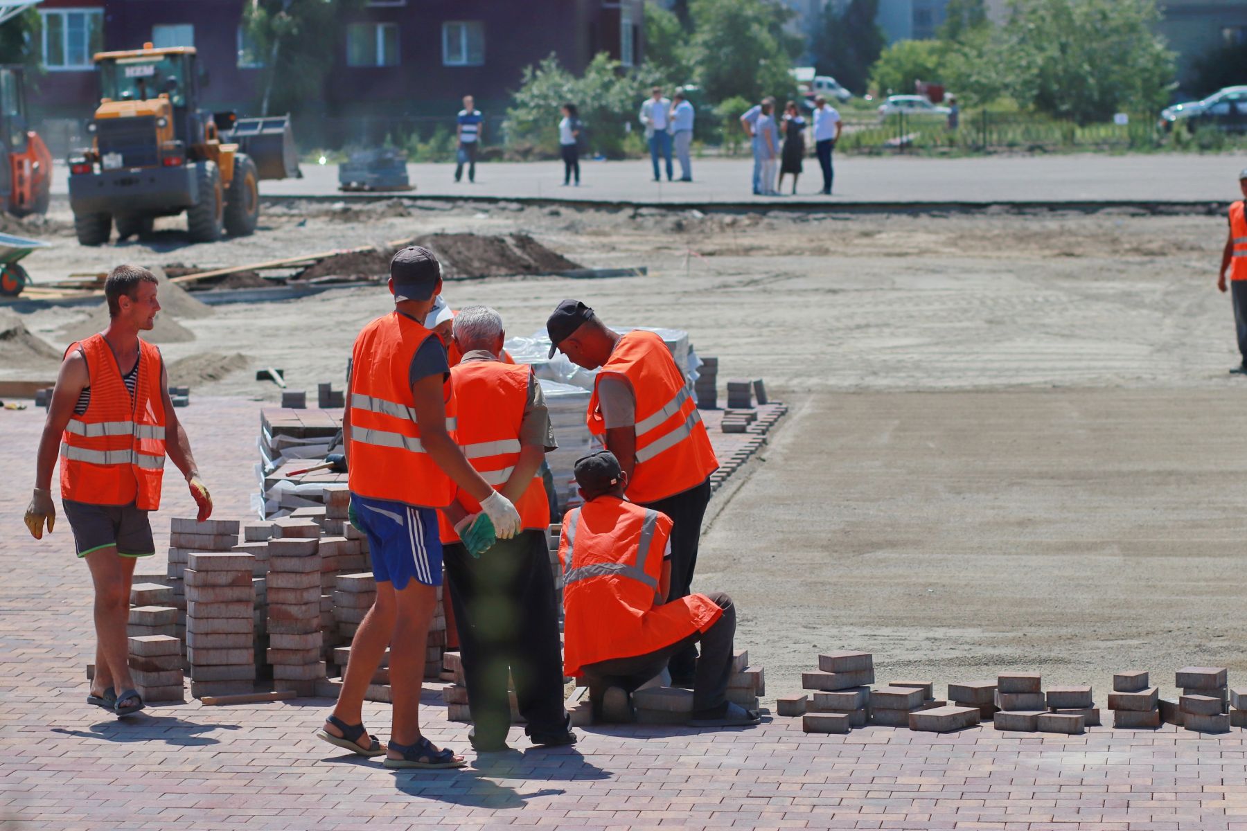 Работы в парке на Зеленом Клине.