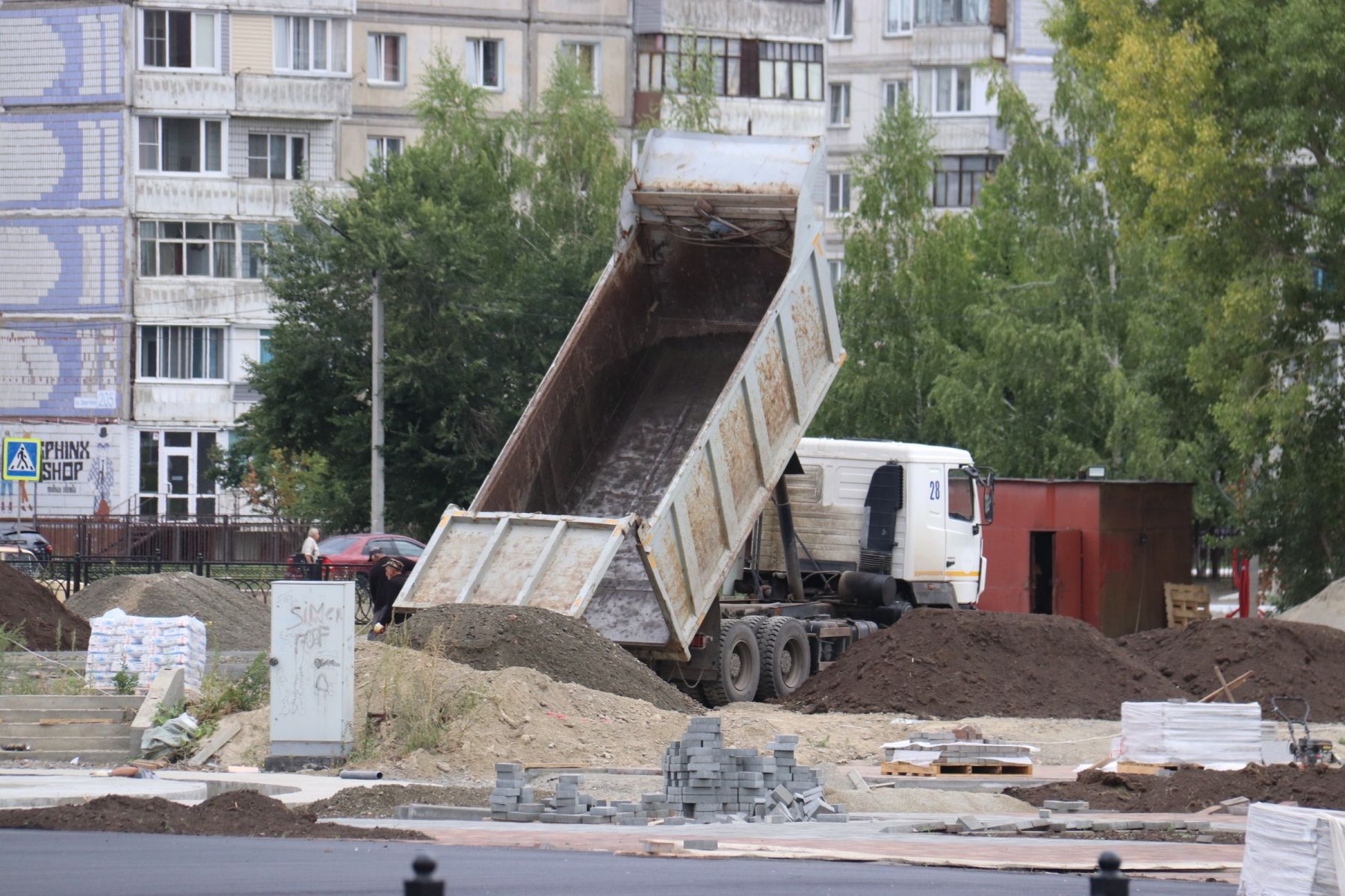 Строительство парка за Ривьерой